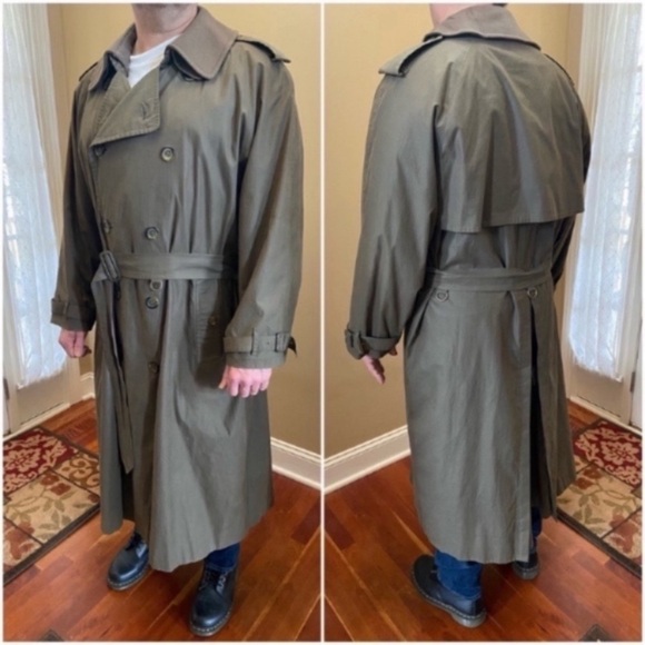 Vintage Burberry removable collar trench coat